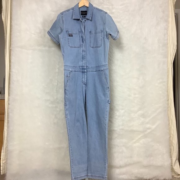 Wildfang Pants - Wildfang The Essential Denim Short Sleeve Coverall Jumpsuit